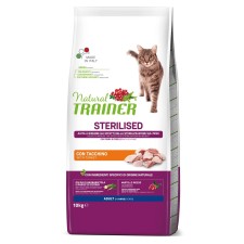 Natural Trainer Cat Adult Sterilizat Curcan, 10 kg