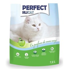 Nisip Perfect SiliCat gel litiera cu parfum de măr verde 7.6 Litri
